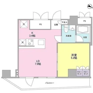 ステイレジデンス西新宿【13階】の間取り