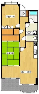 UCレジデンス小沢町【7階】の間取り