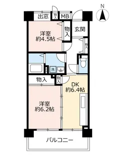 URアーバンラフレ志賀【6階】の間取り