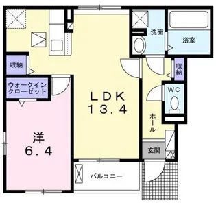 アンソレイユ【1階】の間取り