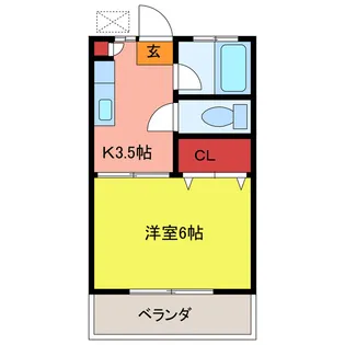 第2田辺コーポ【2階】の間取り