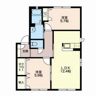 フォーレス壱番館【1階】の間取り