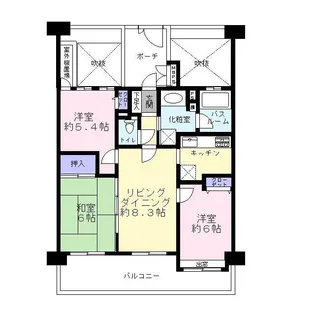 ライオンズマンション木場公園第2【13階】の間取り