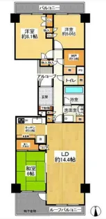 ニューシティ東戸塚クレール丘の街4号棟【8階】の間取り
