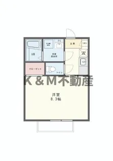 クレフラスト北小金B【2階】の間取り