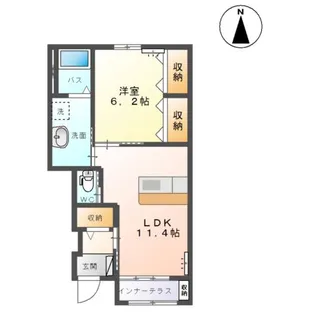 シャイン ヴィレッジ 大木戸 A【1階】の間取り