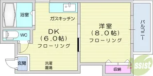 フォーレスト旭ヶ丘【2階】の間取り