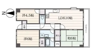 ビーブル南大沢【3階】の間取り