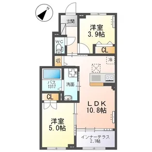ラヴェルナ【1階】の間取り