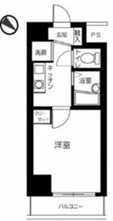 スカイコート三田慶大前【4階】の間取り