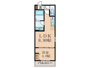 D porta casa【1階】の間取り