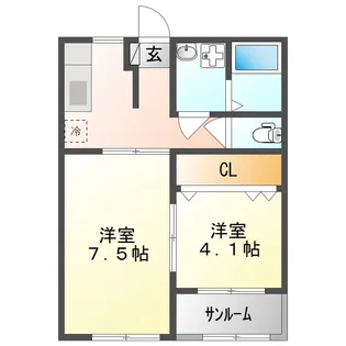 ラ・テール【2階】の間取り