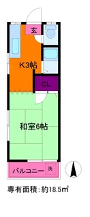 ハイツ筑摩【1階】の間取り
