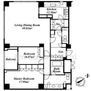 パークハウス芝タワー【30階】の間取り