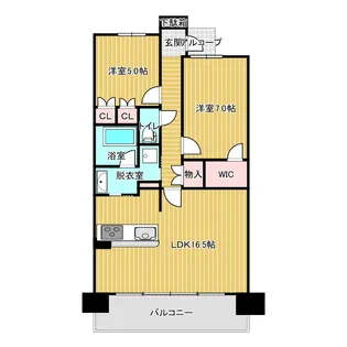 シャリエ高槻【8階】の間取り