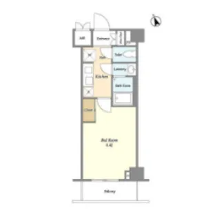 ラクラス市川【2階】の間取り