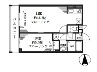 シャルマントミール【2階】の間取り