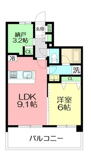 らうらうじ湘南台【10階】の間取り