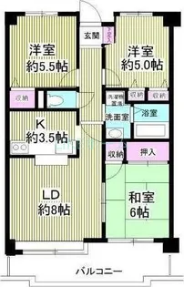 ベルグプレシャデス船橋【2階】の間取り