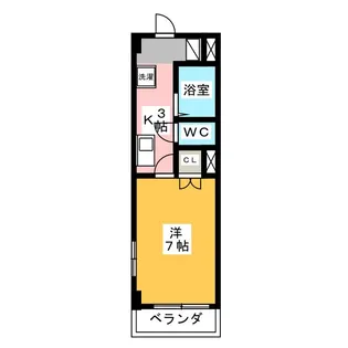 クレールTAKESHIN【7階】の間取り