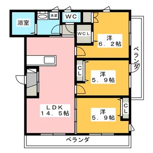 オリオン【3階】の間取り
