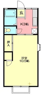 カサ・エルモーサ【1階】の間取り