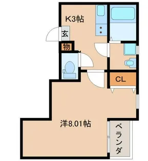 クレフラスト台原駅前【2階】の間取り