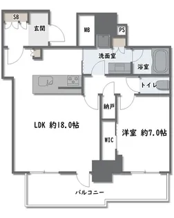 シエリアタワー大阪堀江【27階】の間取り
