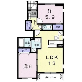 キャニオン【1階】の間取り