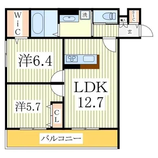 フィカーサ柏の葉【1階】の間取り