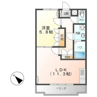 グランクール【1階】の間取り