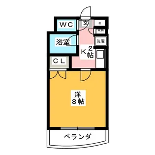 パインクレスト萩野【8階】の間取り