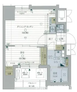 レジュールアッシュ難波MINAMIIII【12階】の間取り