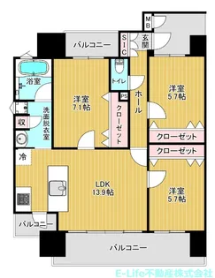 シティライフ楠まち通り【5階】の間取り