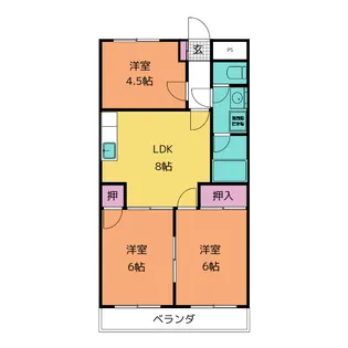マンション関【3階】の間取り