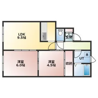 ブロードコート白石【3階】の間取り