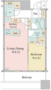 ブリリアタワーズ目黒サウスレジデンス【8階】の間取り