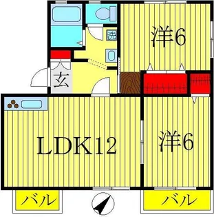 メゾンサファイア【2階】の間取り