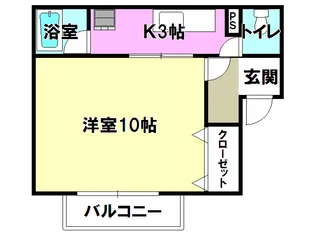 アーベインフラット【1階】の間取り
