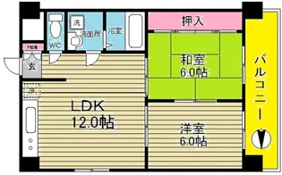 コンフォート北花田【1階】の間取り