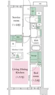 エクセレントシティ横濱天王町ステーションサイド【2階】の間取り