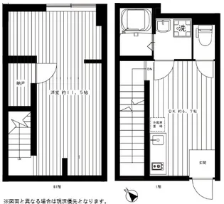 ルミドゥース目黒【1階】の間取り