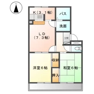 グレイス藤【1階】の間取り