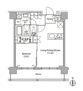 イプセ蒲田III【7階】の間取り