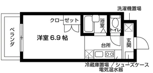 清瀬松山学生マンションアトムス【2階】の間取り