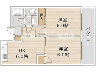 サザンクロス静【1階】の間取り