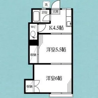 湘南ハイツ【2階】の間取り