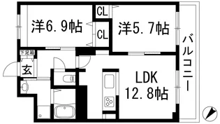 Domingo甲東園【3階】の間取り