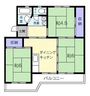 ビレッジハウス井村2号棟【5階】の間取り