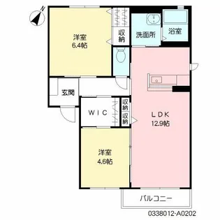 シャーメゾン茶屋の原I A棟【2階】の間取り